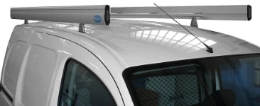 A roof rack with side fences and a loading roller on a Kangoo