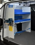 A vice bench in the Fiorino’s left side racking