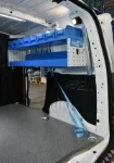Blue plastic containers