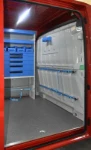 Cargo retaining bars and cable holder on the Jumper’s bulkhead