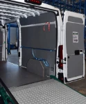 Cargo retaining systems and a loading ramp in a Boxer