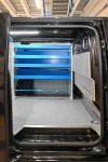 Copriparatia e pianale in multistrato marmato e scaffale per Vivaro