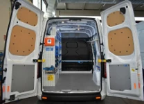 Custom Ford with Syncro System van racking