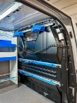 Paratia Volkswagen Transporter con rotaie in alluminio, cinghie e selle portacavi
