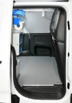 Pianale in legno multistrato, madie trasparenti e portarotolo per Fiat Doblo