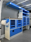 Racking on the left of the Volkswagen Crafter