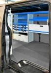 Racking seen through the side door of the NV300