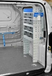 Right-side shelving with transparent drawers and shelf in the Fiorino