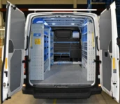Shelves and drawers in a MAN TGE