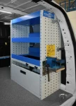 Shelves in the Berlingo’s racking system