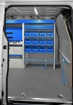 Shelves on the left of the Renault Master
