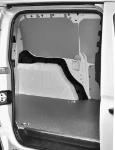 Side view of the interior linings of the Caddy