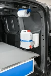 Tanica con rubinetto dispenser per sapone e portarotolo nel Courier