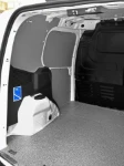 The left of the Courier, showing the bodywork liners