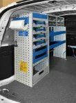 The left of the van’s cargo compartment