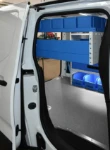 The ProAce City’s racking seen from the side door