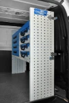 The ProAce’s racking seen through the side door