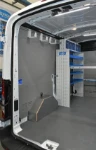 The racking on the left of the 2014 Ford Transit