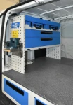 The racking on the left of the Bipper, above the underfloor drawers