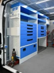 The racking on the left of the Ducato